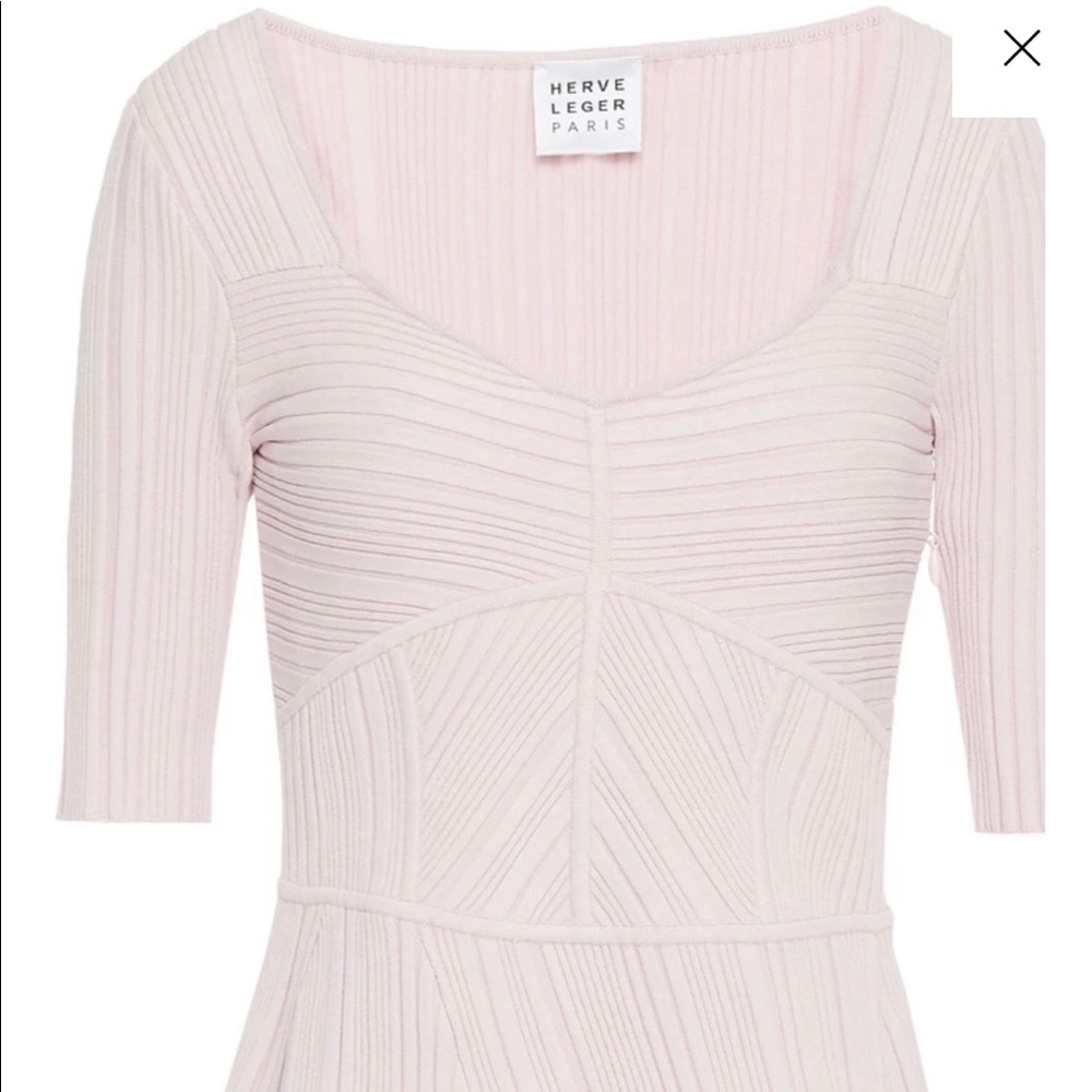 NWT* Herve Leger Flare Ribbed Dress